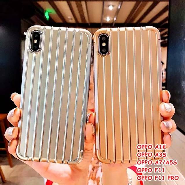 CASE FOR OPPO A1K, A3S, A7/A5S, F11, F11 PRO - LUXURY SHINY LUGGAGE KOPER TRAVEL CASE CASING