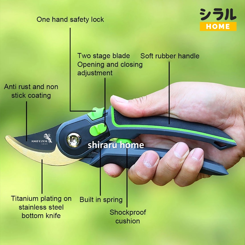 ORIGINAL pruning shears gunting dahan bunga ranting stek alat potong dahan garden taman AIRAJ Knifezer 1025 1026 1020