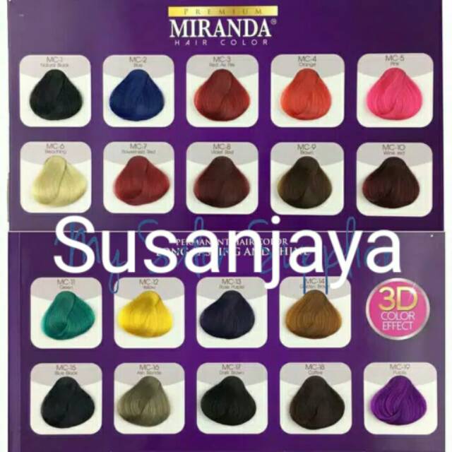 Miranda Hair Color / Semir Rambut 30ml ( beli 2 karton free handuk, 1 karton free payung )