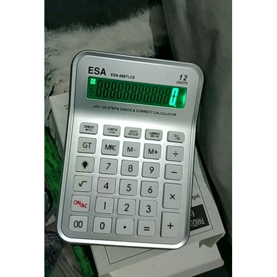 

Terlaris ✨ - Kalkulator LED Besar 12 Digits Jumbo Check Correct 120 Steps Angka Menyala Murah Free Baterai3.1.23