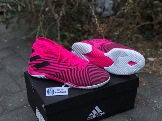 new sepatu futsal adidas nemeziz 19.3 in shock pink/black f34411 original bnib