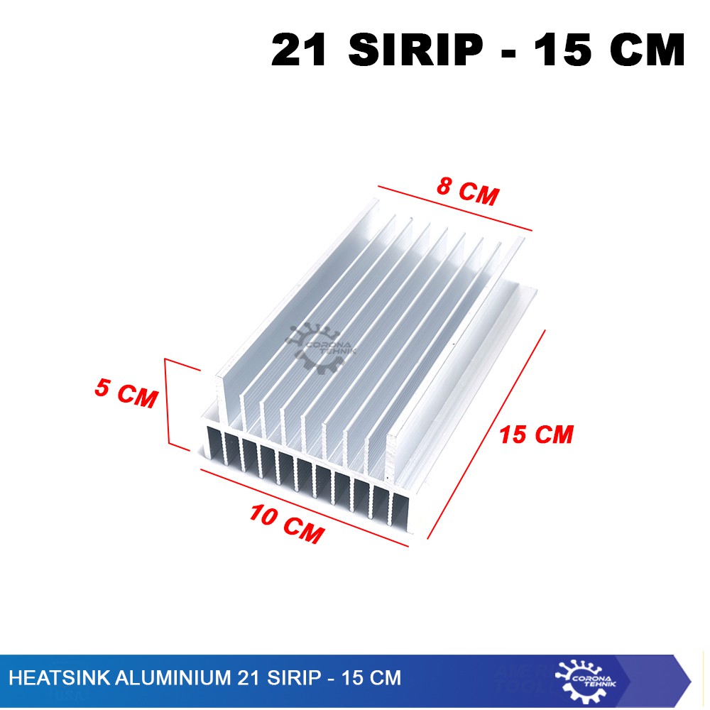 21 Sirip - 15 cm - Heatsink Aluminium