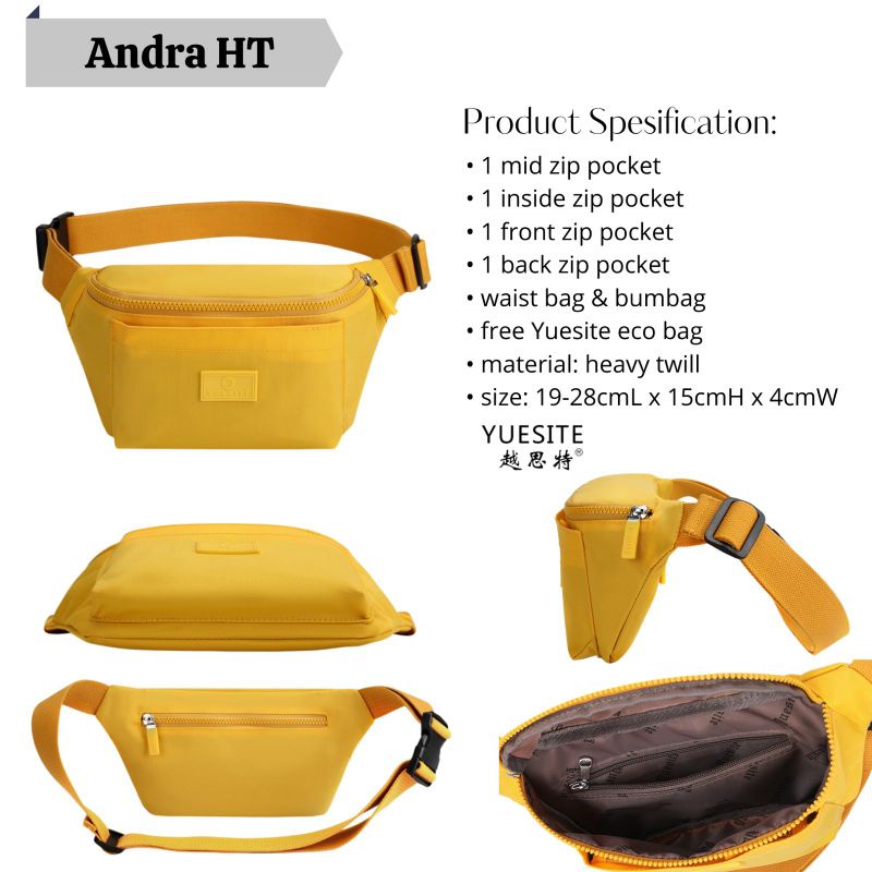 TAS PINGGANG WANITA YUESITE ANDRA WAISTBAG ANTI AIR IMPORT CYUTEBAGS