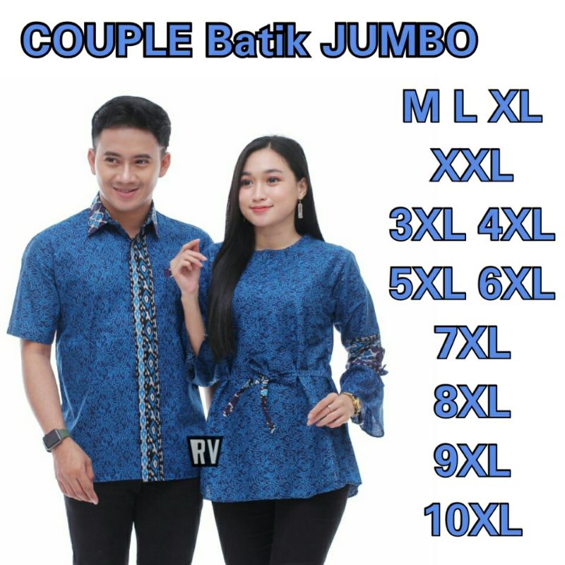 Atasan pria wanita | ukuran M-10XL SUPER JUMBO  Atasan batik couple mega mendung original pekalongan