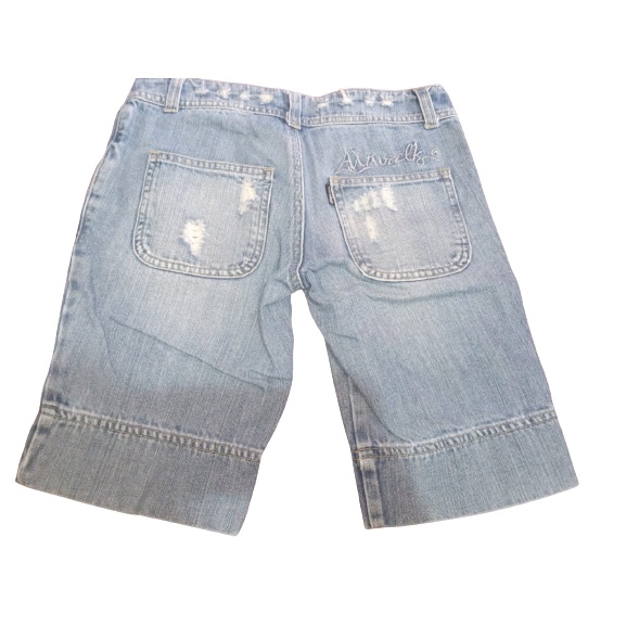 Preloved - Celana Jeans Wanita pendek Ripped jeans airwalk
