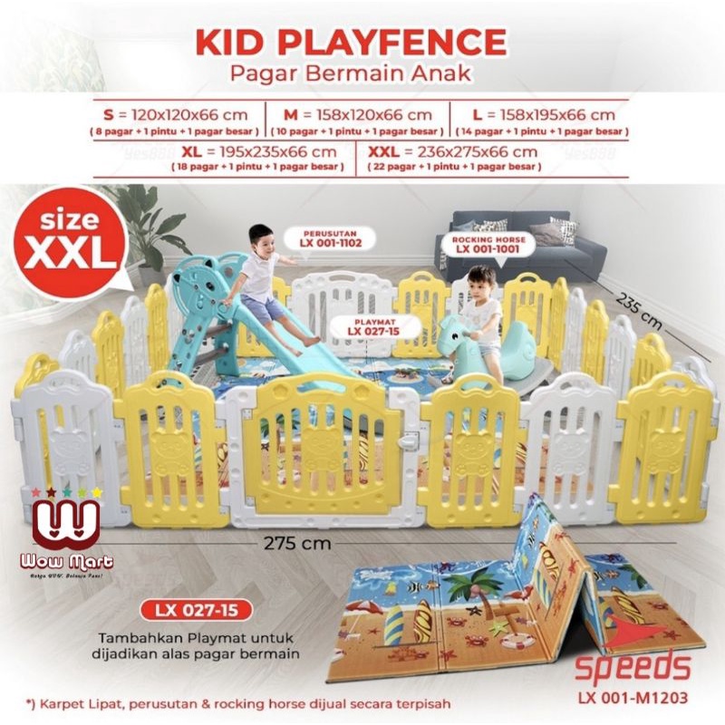MAINAN PAGAR PAGARAN ANAK PANDA SPEEDS M1203 PAGAR PANDA ANAK PLAYFENCE