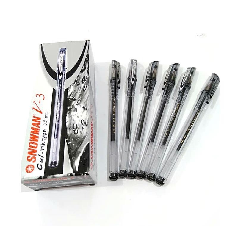 

Pulpen / Pena Snowman V3 Gel Pen Hitam - Lusinan (12 pcs) SHAGB