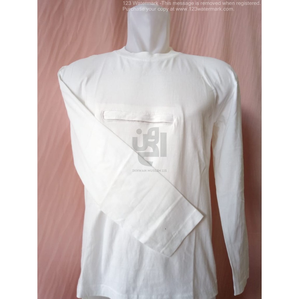 kaos haji umroh kaos kantong dada haji umroh lengan panjang