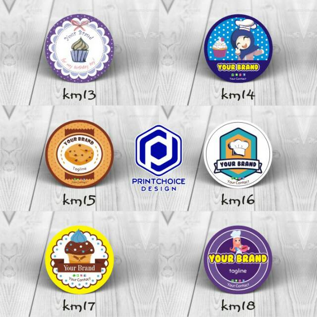 Stiker label free desain produk makanan ukuran A3