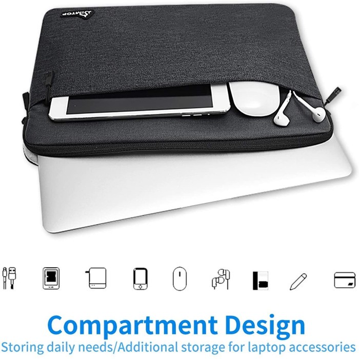 Tas Laptop New Macbook Sleeve Simptop Shockproof Size 13inch M1 - Hitam