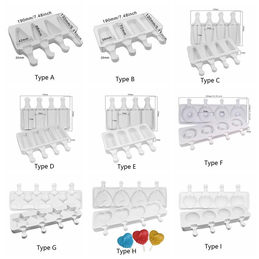 Suyo Cetakan Es Krim Popsicle Model 4 Sel DIY