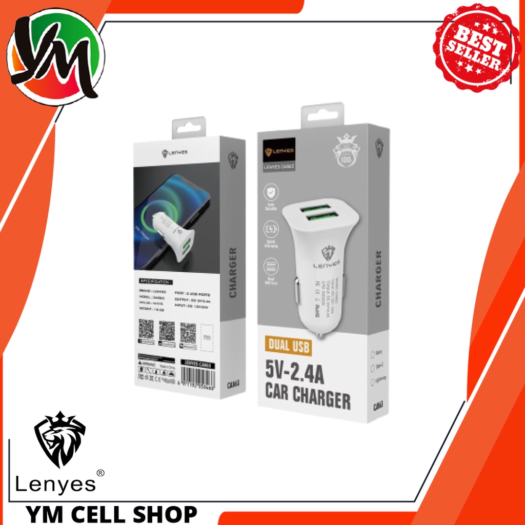 CHARGER MOBIL LENYES CA863 2USB