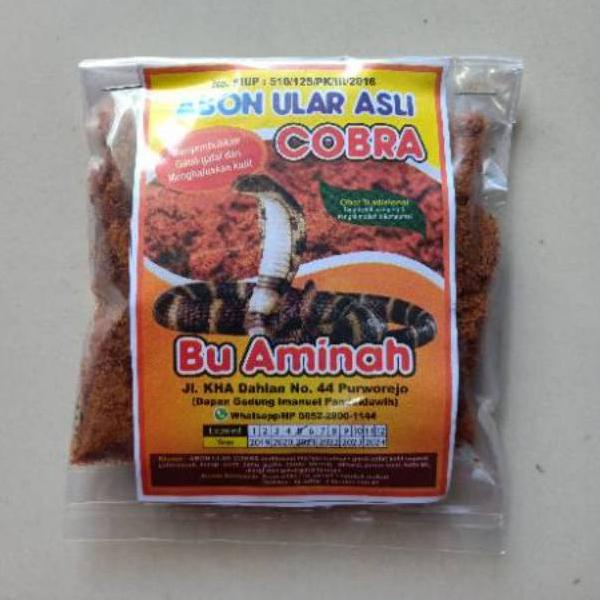 

TREND TERKINI ABON ULAR COBRA ASLI IBU AMINAH isi 50 gram ✩ 855