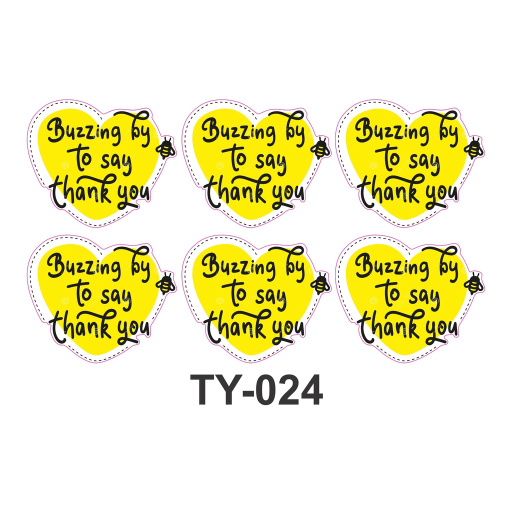 

Sticker THANK YOU (TY-024) label Toko Olshop Packaging print & cut (1 SET ISI 100 PCS)