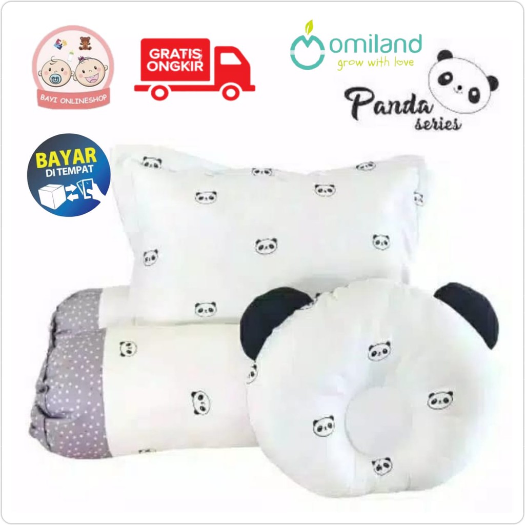 BANTAL GULING SET PEANG PANDA OMILAND  OWB1142 ABU ABU - BAYI ONLINE SHOP