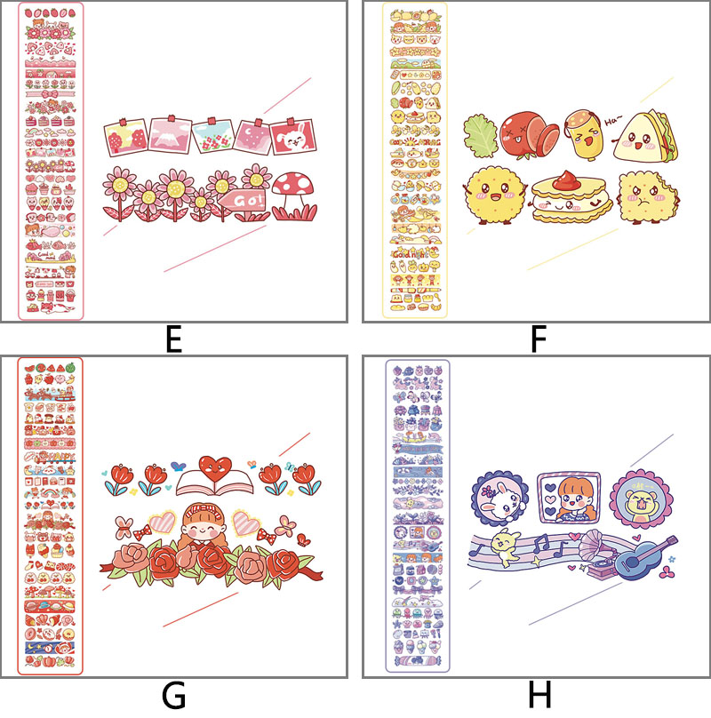 Stiker Motif Kartun Perempuan Lucu Untuk Dekorasi Handbook / Kalender