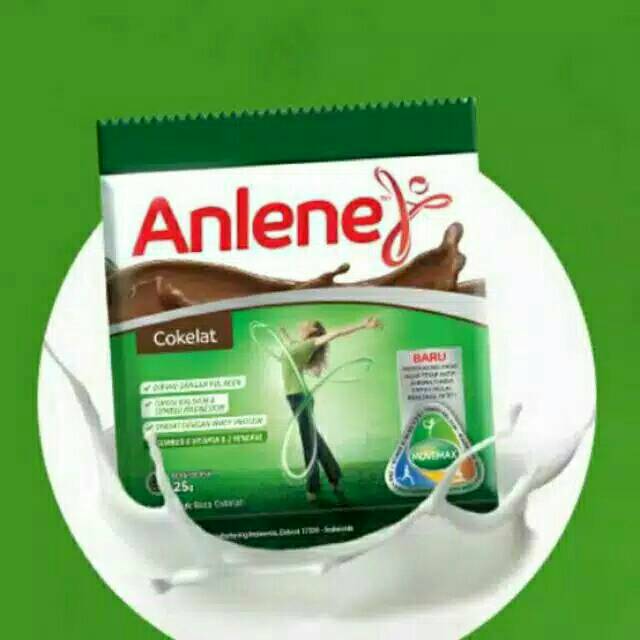 

SUSU ANLENE INSTAN rasa Vanilla dan coklat -- 10 sachet x 20 gr