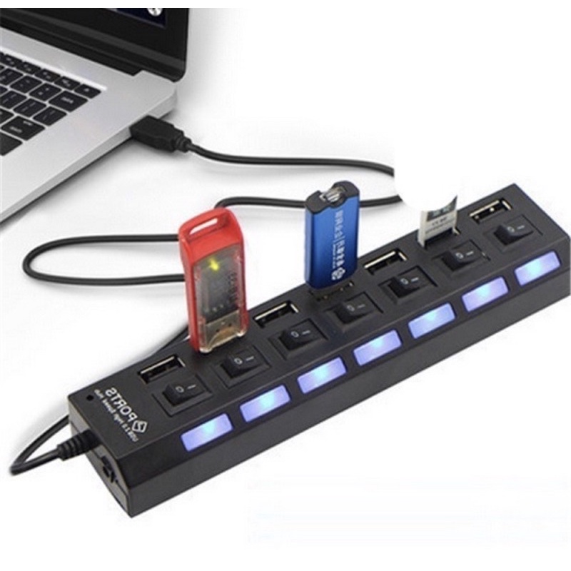 USB HUB 7 Port USB Saklar ON/OF Speed USB 2.0 - USB Saklar 7 Port