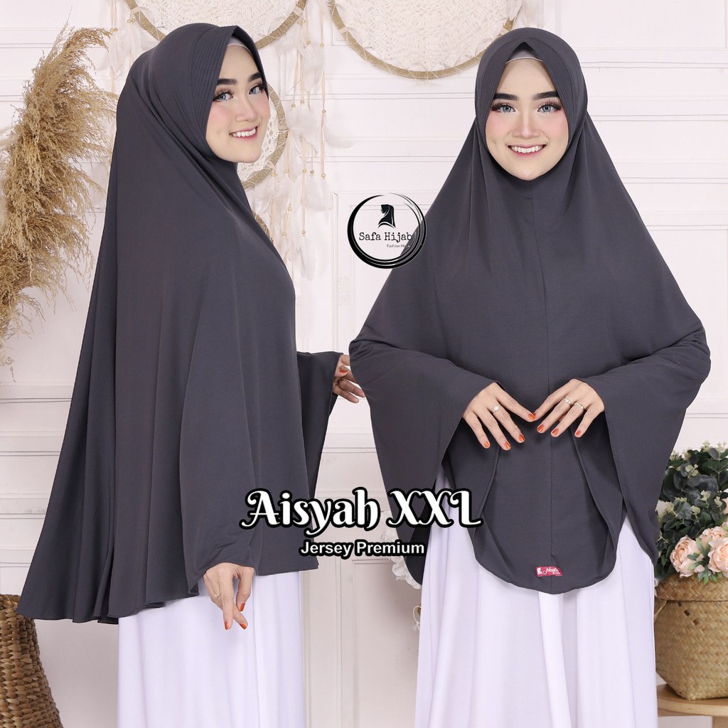 HIJAB BERGO  TERBARU JILBAB INSTAN AISYAH XXL KERUDUNG JUMBO JERSEY TERMURAH SAFA HIJAB