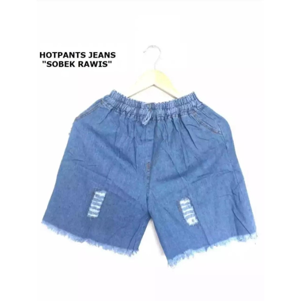 HOTPANTS JEANS WASHED RAWIS/TANPA RAWIS ALL SIZE FIT TO XL