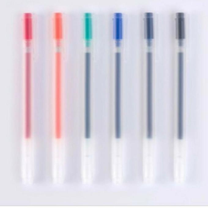 

Muji Gel Ink pen set 6 colors-Pulpen set isi 6 ---Terbaru---