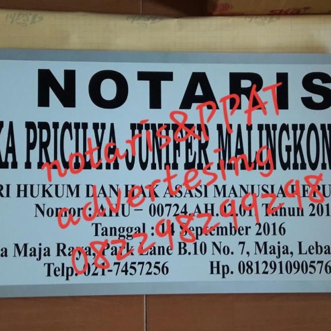

plang papan nama