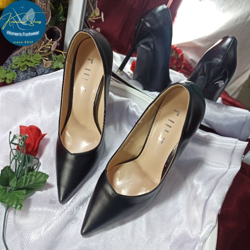 TIIIT Virginia Heels 9cm Stiletto Kulit Dove (558 Series) - EXCLUSIVE Kemilau Shoes