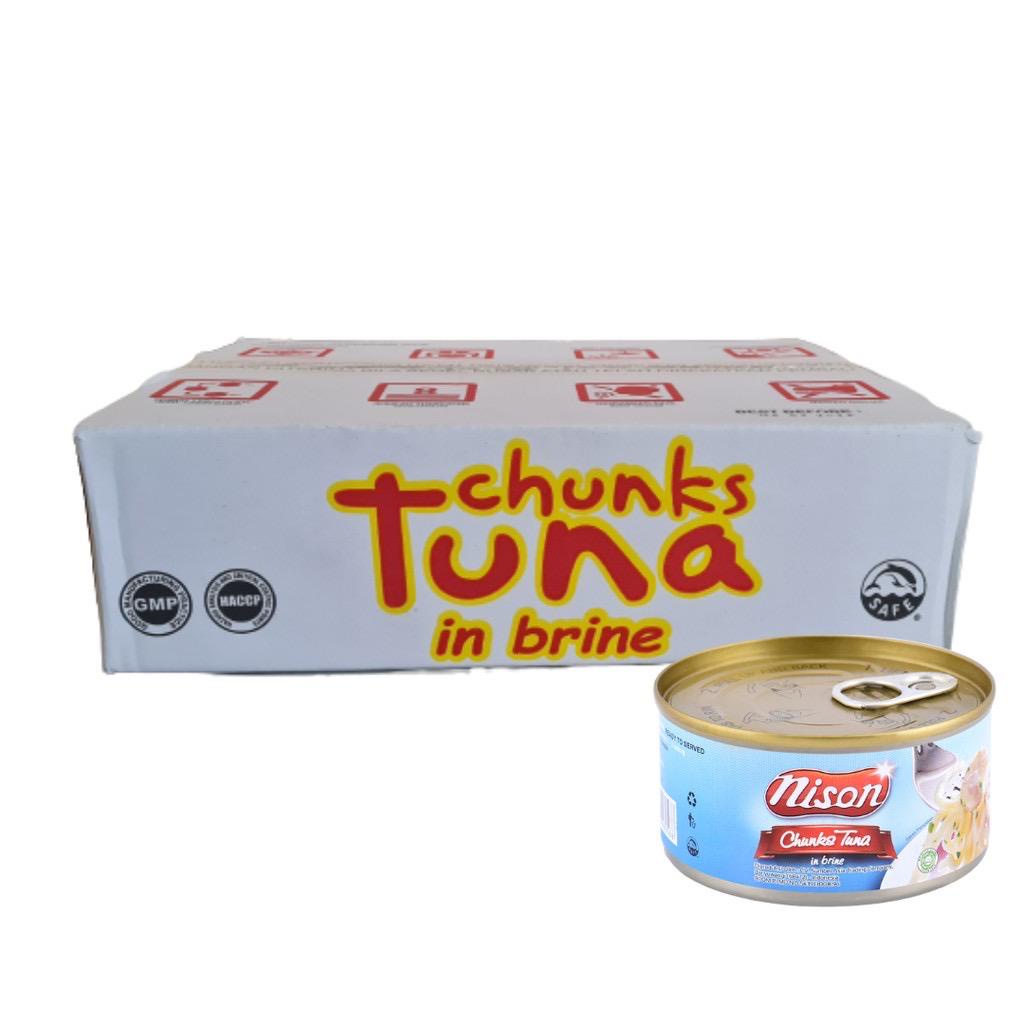 Nison chunk tuna in brine 185 gr &amp; 90 gr Siap dihidangkan ready to served cocok disajikan