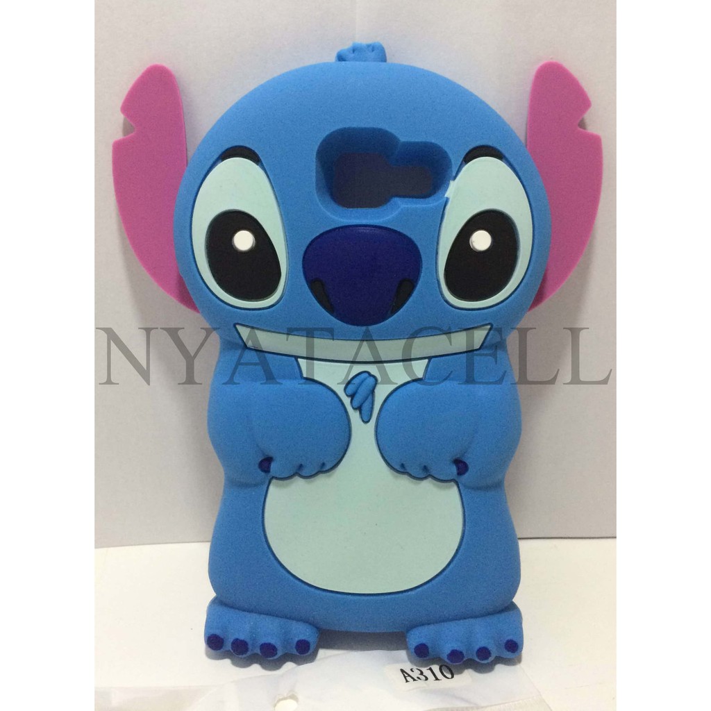 Case 4D Stitch Samsung A3 2016 A310/Karakter/Lilo/Ear/Softcase/Soft/3d