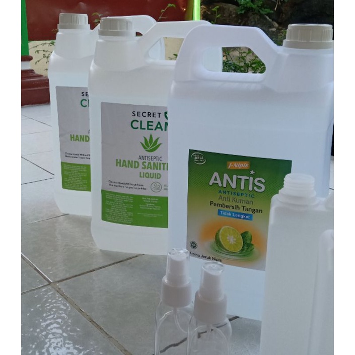 sharing hand sanitizer secret clean dan antis 1 liter gratis botol spray 100ml 100 ml asli 100%