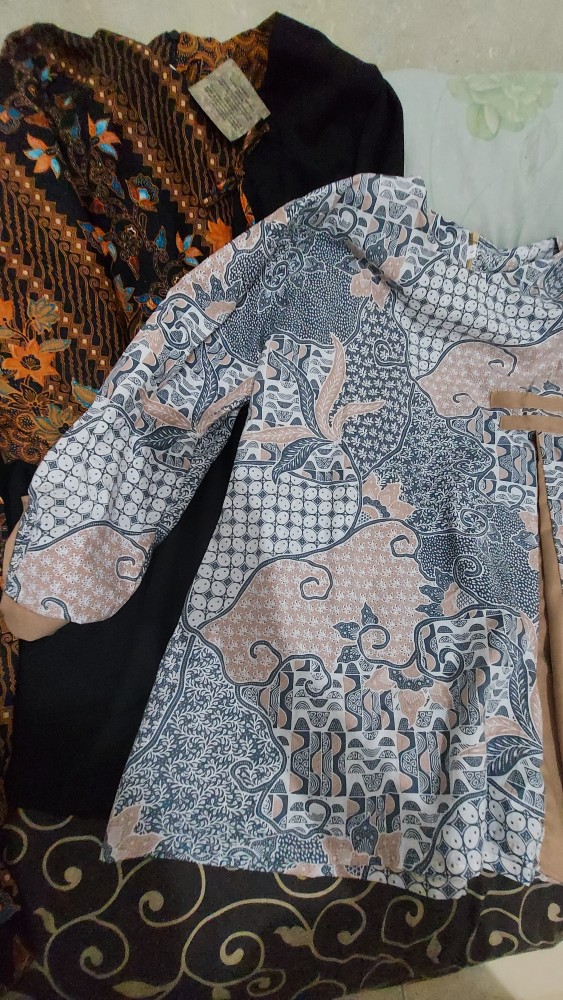 Best Seller Jumbo Tunik Batik Wanita Seragam Terlaris Atasan Dolby Dobby