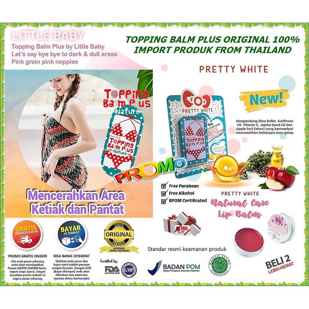 TOPPING BALM PLUS ORIGINAL THAILAND TOPING BALM CREAM PEMUTIH SELANGKANGAN KETIAK BOKONG PANTAT PERM