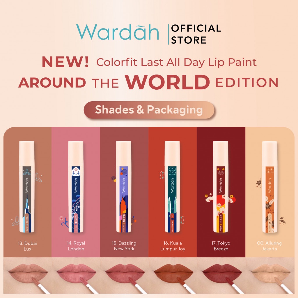 NEW! Wardah Colorfit Lip Paint Around the World - Lip Cream