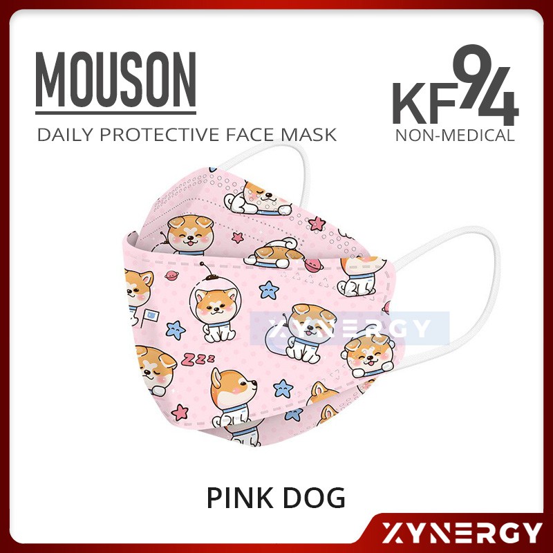 Masker Mouson KF94 Anak Motif isi 10 4 ply Masker Non Medis Sekali Pakai 4ply