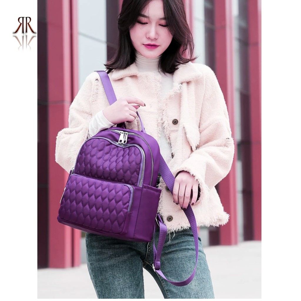 Tas Ransel Wanita Hot Sale Anti-Theft Ransel Desainer Tas Ransel Wanita Berkualitas Nilon Glossy