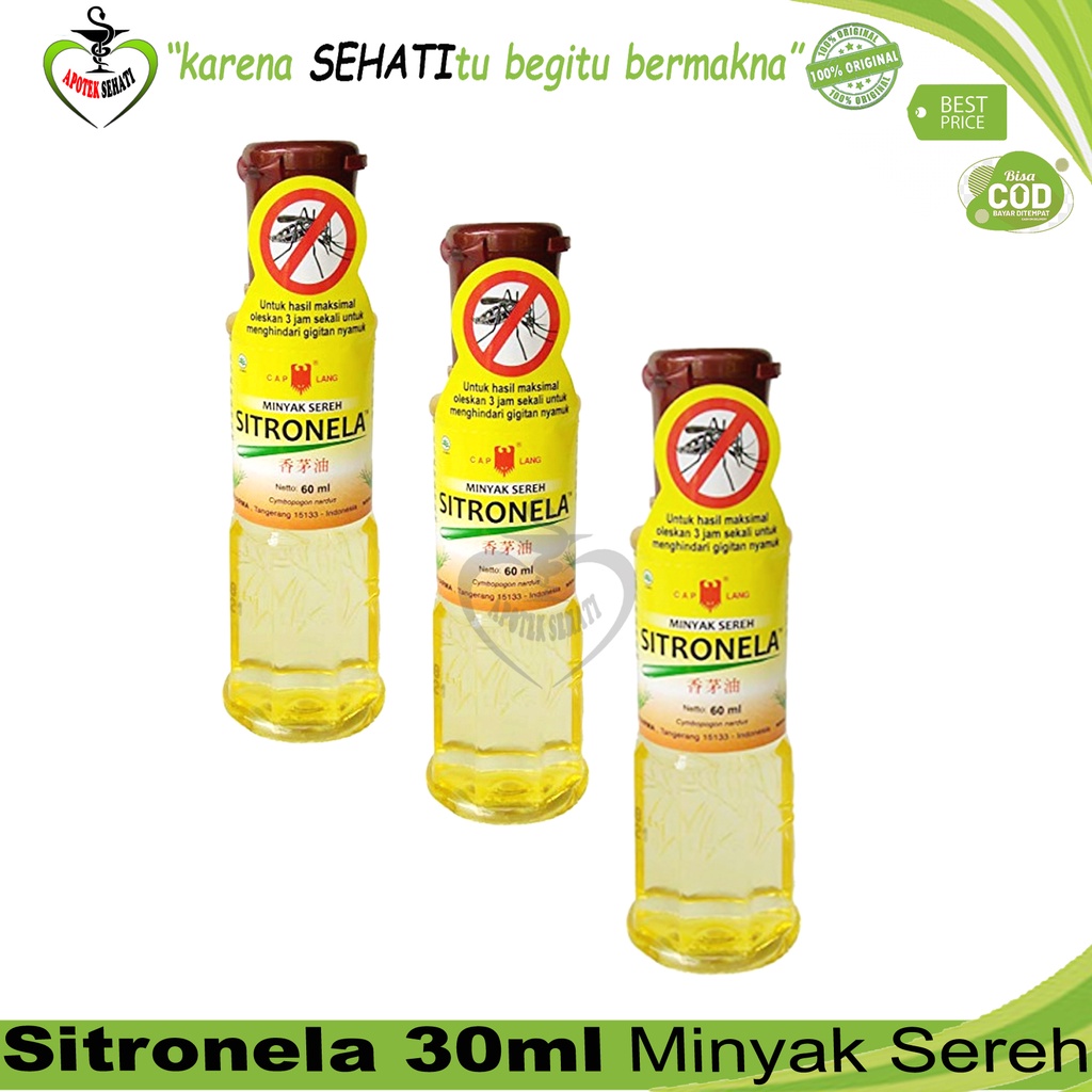 SITRONELA LANG 30ML MINYAK SEREH PENGURANG GATAL GIGITAN NYAMUK
