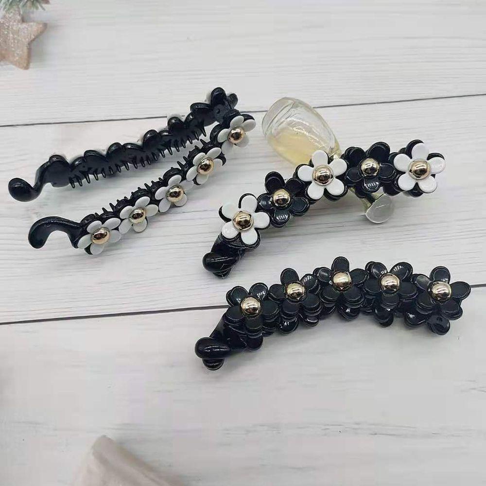 NEEDWAY Jepit Rambut Wanita Mewah Hadiah Sederhana Retro Akrilik Vintage Gaya Korea Hair Clip