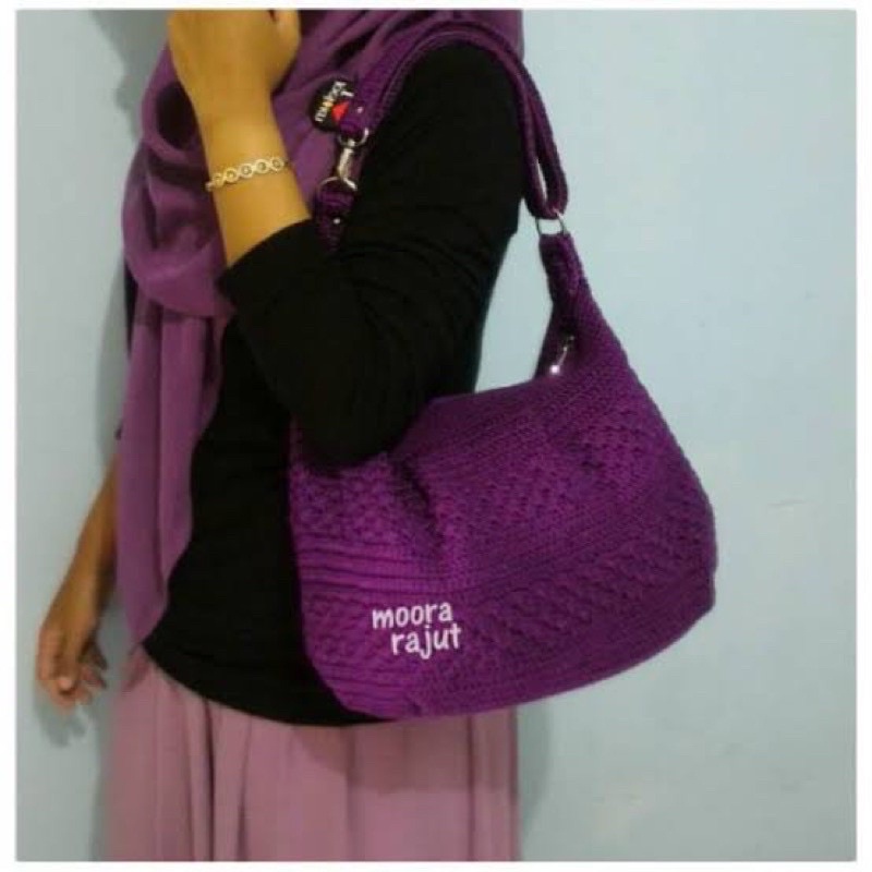 Tas Rajut Nilon Hobo/Tas Rajut sling