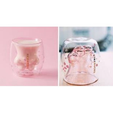 Sakura Cat Paw Glass Starbucks Original - Gelas Cakar Kucing Sakura Starbuck 60 oz