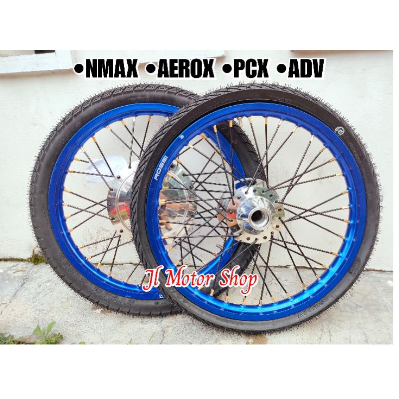 Sepaket VELG JARI JARI NMAX AEROX 155 PCX 150 LOCAL ADV 150 RING 17 - SEPAKET VELG TROMOL SET JARI2 NMAX AEROX 155 PCX 150 LOCAL ADV 150 SET PLUS BAN