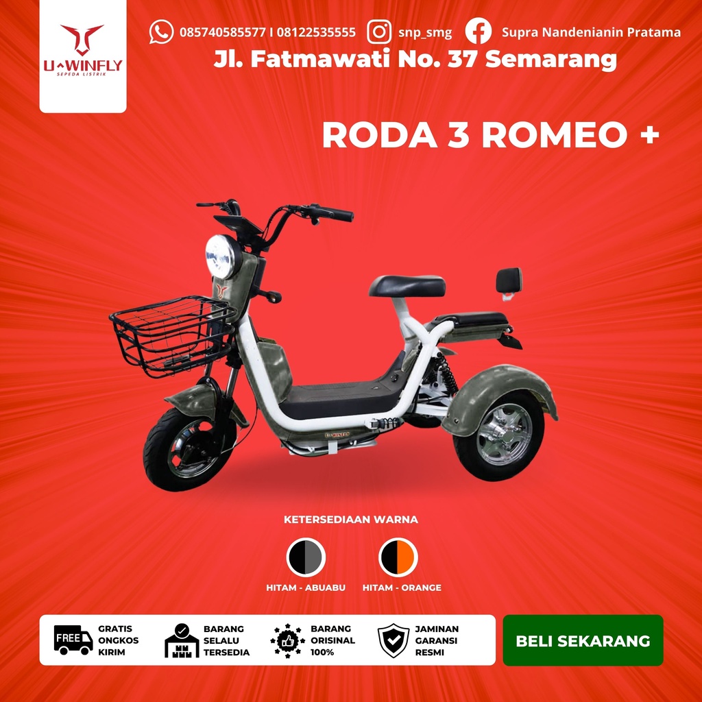 Sepeda Listrik Uwinfly Roda 3 Romeo