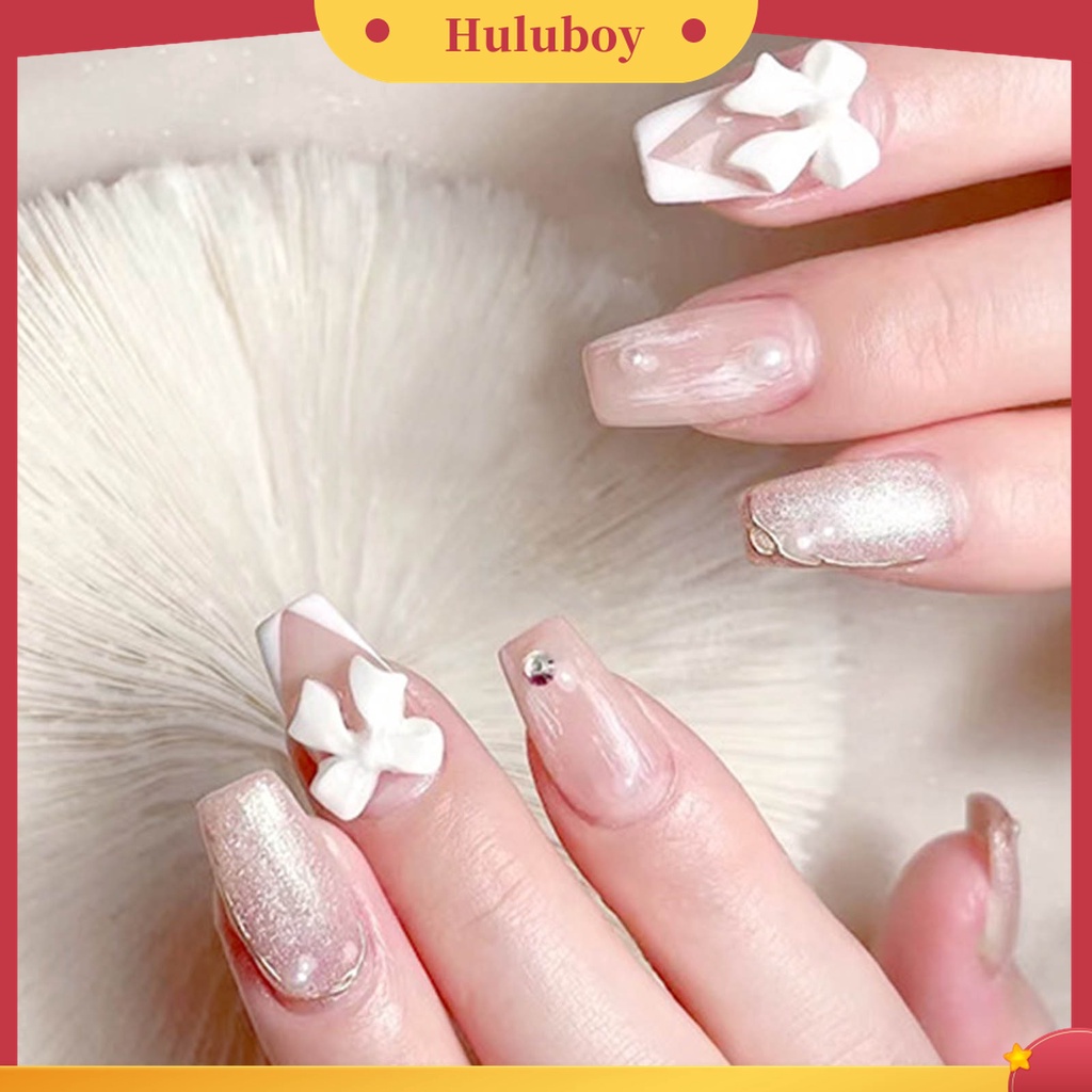 Huluboy Huluboy♡ 30pcs Pita Kupu-Kupu 3D Tahan Lama Mudah Dilepas Untuk Dekorasi Nail Art