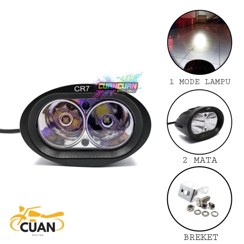 Lampu tembak sorot LED OWL 20 watt 3 mode worklight cree 2 mata