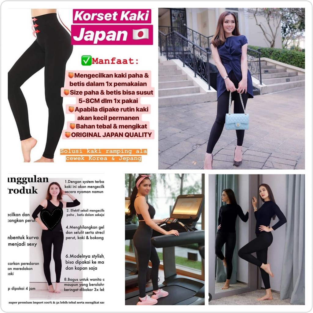 SLIMMING NIGHT LEGGING  PELANGSING KAKI BETIS DAN PINGGANG BAHAN TEBAL DAN ADA BOX