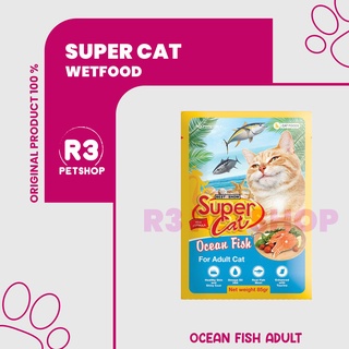 Makanan Kucing basah murah SUPER CAT pouch 85gr All Varian rasa @ 1 dus 12pcs