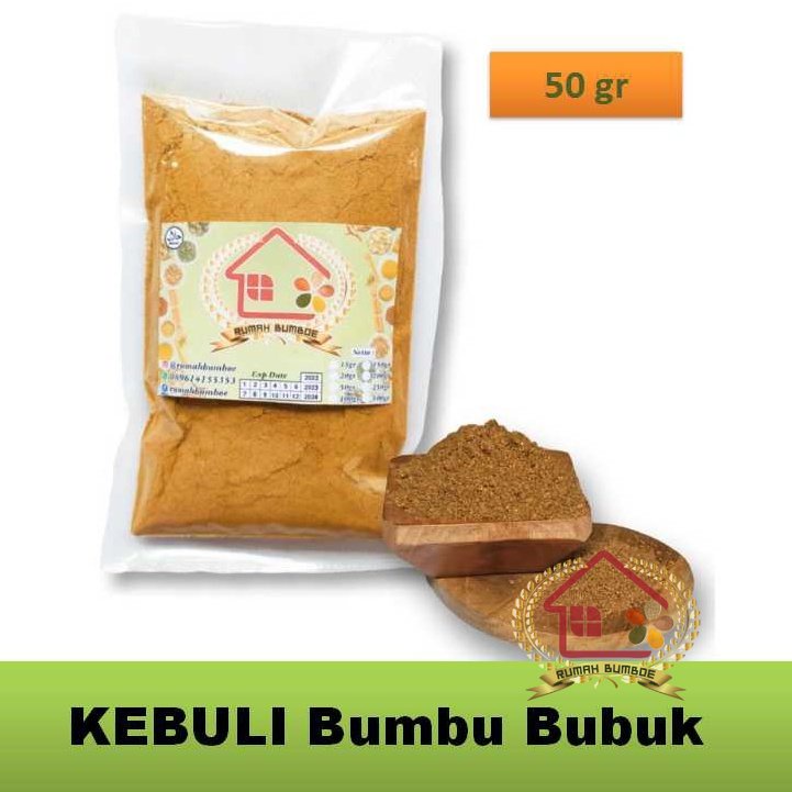 

(100 gr) KEBULI BUBUK Bumbu Nasi Kebuli Bubuk/ Gule Arab/ Nasi Bryani Aneka Rempah Tinggal Masak Serbuk