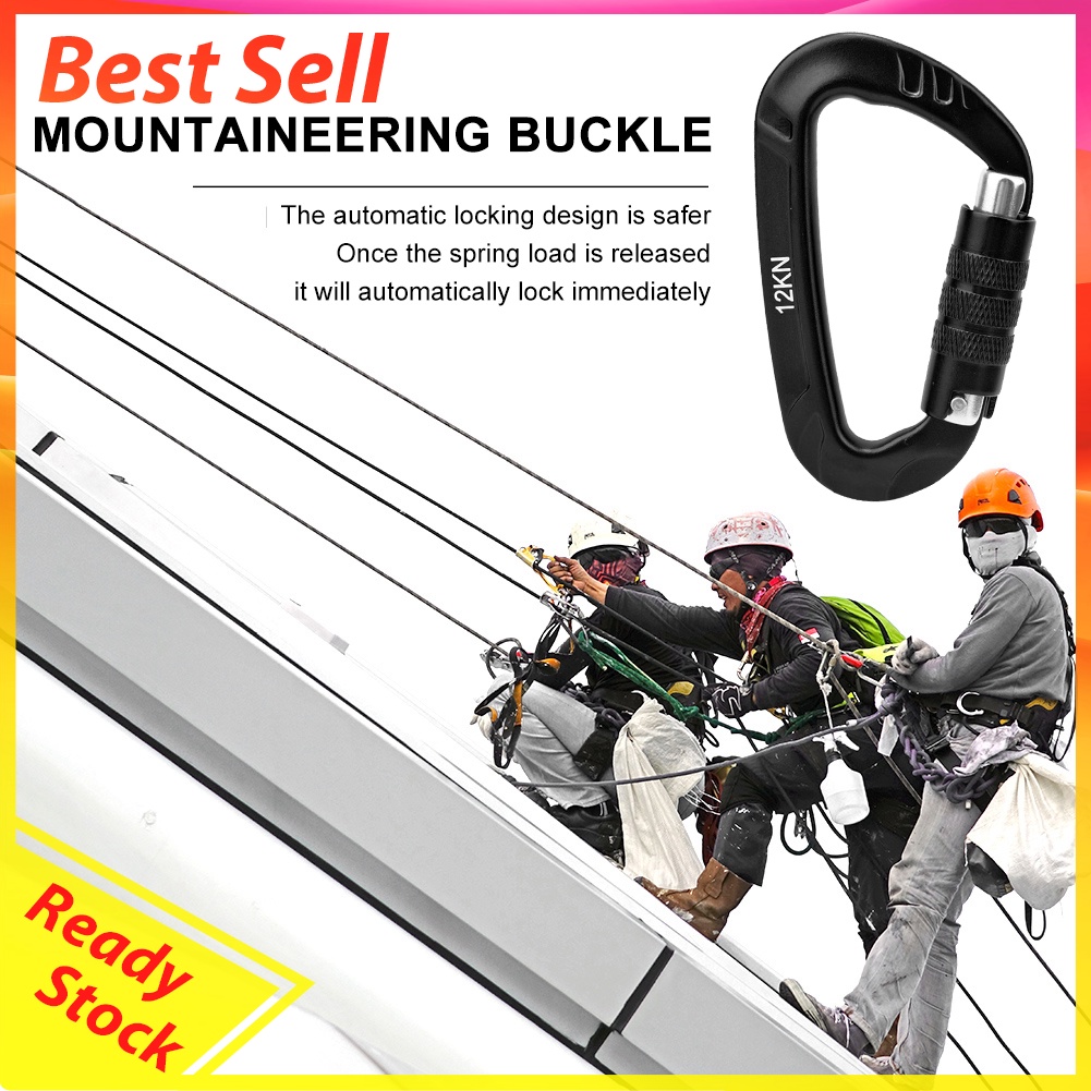 12KN Outdoor Climbing Backpack Carabiner Clips Lightweight Hanging Clasp