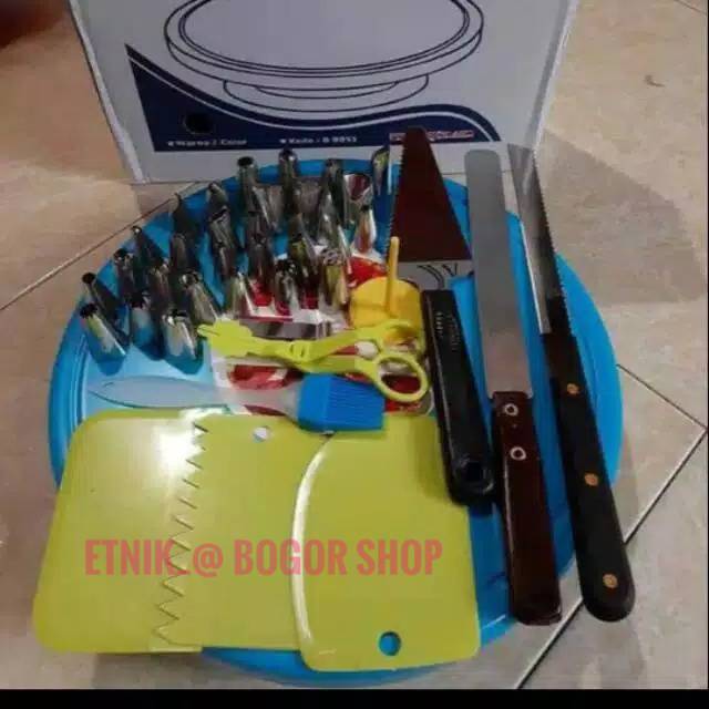 paket dekorasi kue pernikahan / set 44 alat dekorasi kue ulang tahun /