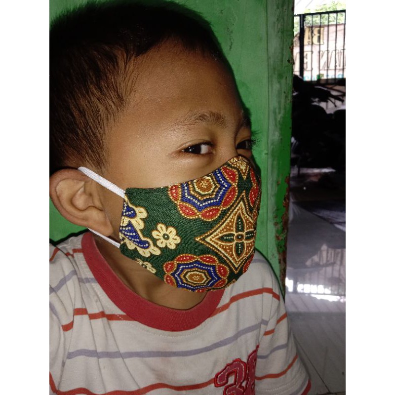 masker batik anak 3 ply dan 2 ply