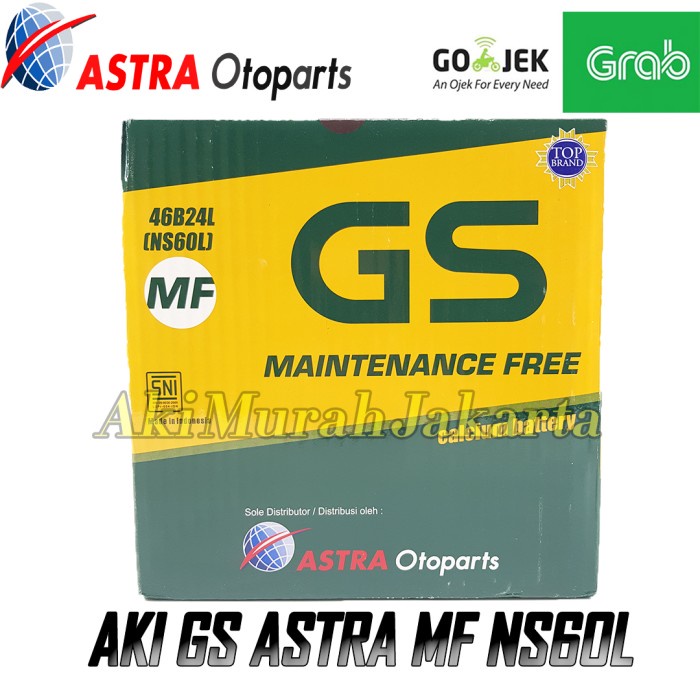 {BEKAS} Aki Mobil Nissan Grand Livina GS Astra NS60L Aki Kering 12V / 45 Ah Limited